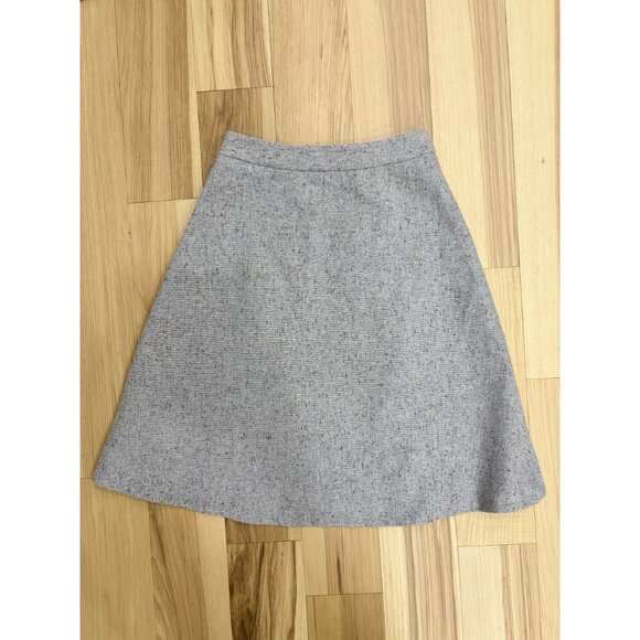 The Limited Tall XS Speckled Gray A-Line Skirt Lined - Picture 3 of 3